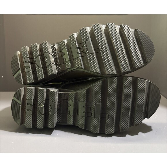 Sorel Phoenix Boots Womens Green Lace Up Combat Ankle Leather Sz 6 - Picture 5 of 13